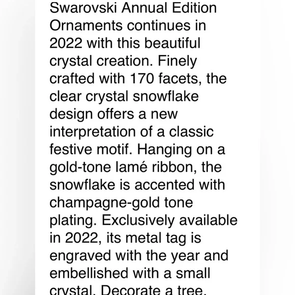 Swarovski 2022 Annual Ornament - Picture 5 of 6